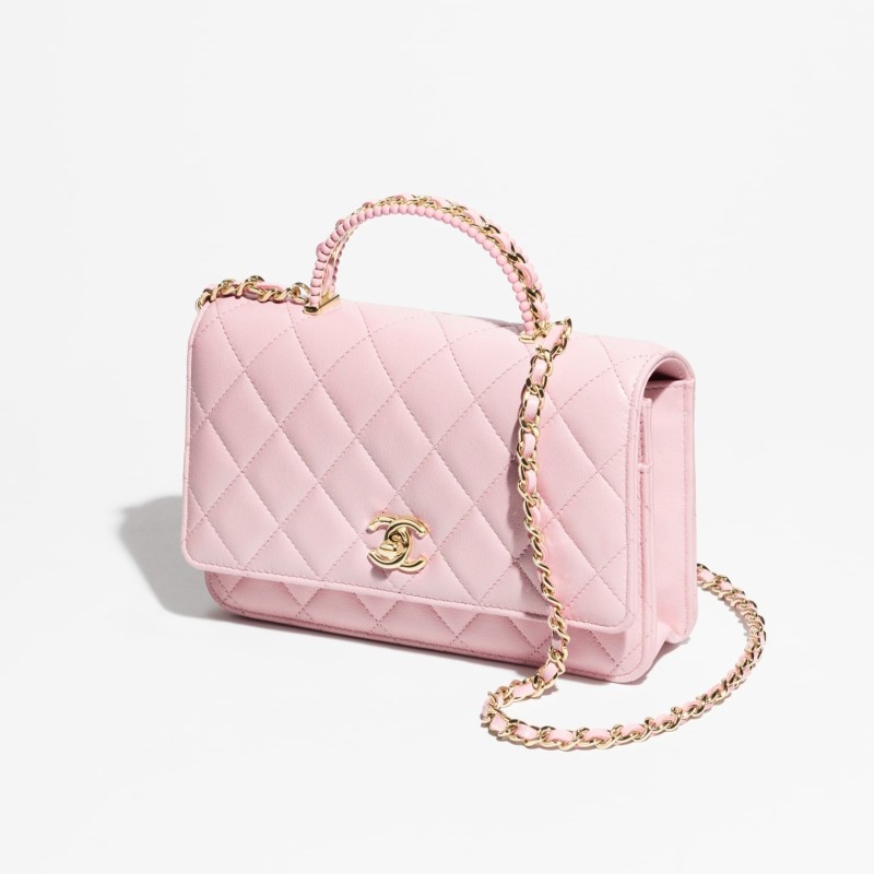 [True-to-ORIGINAL] Chanel Wallet On Chain Light Pink 7.6in/19cm For Women AP4451-B19409-NADOE