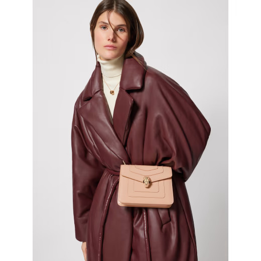 BVLGari Serpenti Forever Crossbody Bag Rose Gold For Women-292080