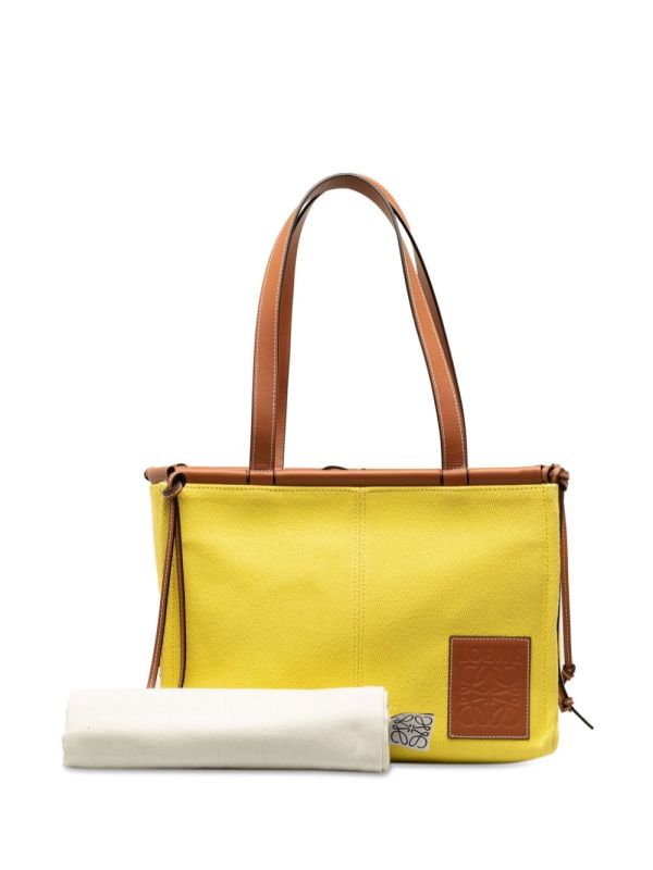 Loewe Paula’s Ibiza Cushion Tote Bag Yellow For Women 13.4 Inches/ 34 Cm 1RG0F7BJVYGAM1GR