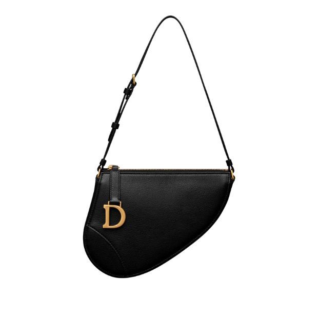 Christian Dior Saddle Rodeo Pouch Black For Women S5909CCEH_M900 – 20 Cm/ 8 Inches