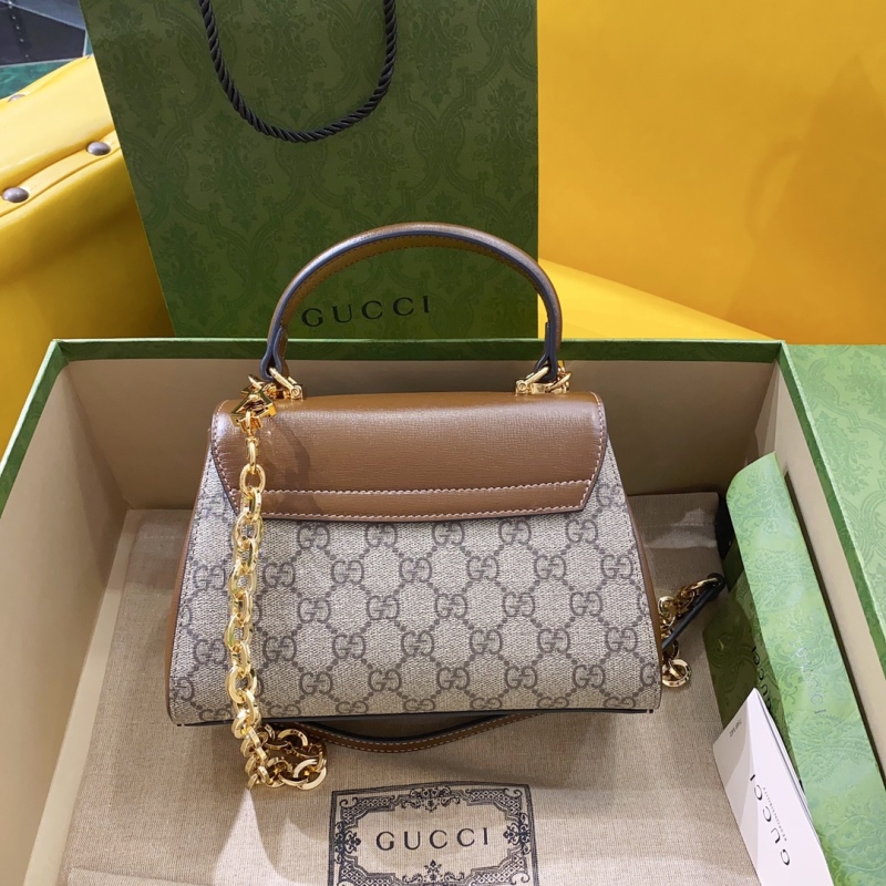 Gucci Horsebit 1955 Mini Bag Brown For Women, Women’s Bags 8.7in/22cm GG ‎703848 9AAAJ 8563