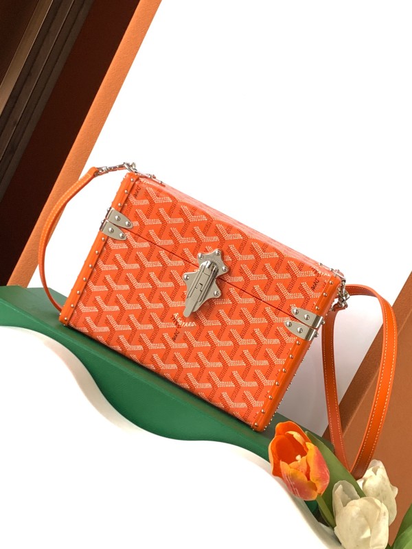 Goyard Cassette Trunk Bag Orange For Women‎ 5.9in/15cm CASSETPMLTY07CL07P