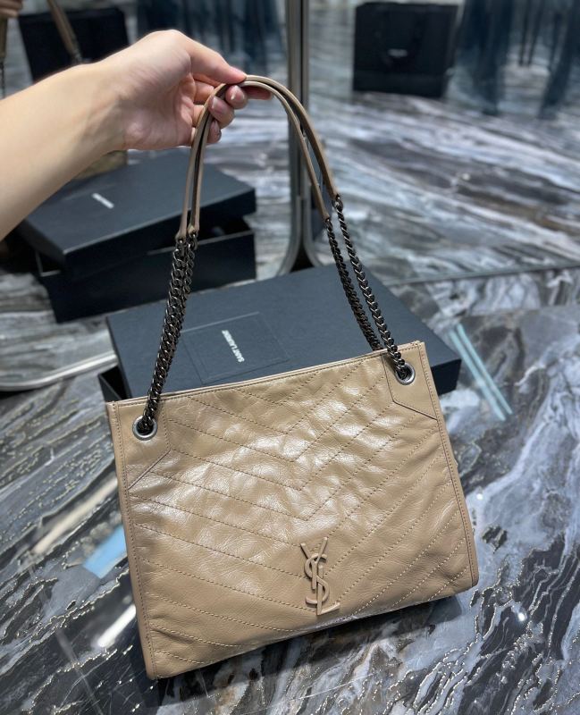 Saint Laurent Niki Medium Shopping Bag Black/Beige For Women‎ 12.9in/33cm
