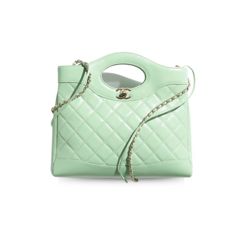 Chanel Shopping Bag Light Green For Women 14 Inches/ 36 Cm AS4853 B16220 NW778