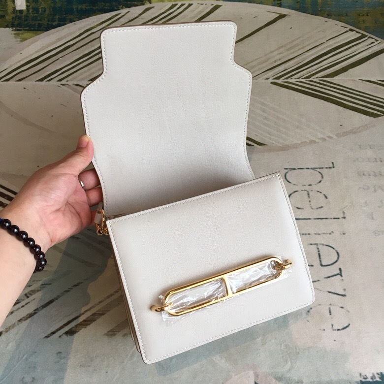 Hermes Mini Evercolor Sac Roulis 19 White Gold Hardware For Women 7.5in/19cm