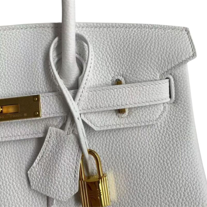 Hermes Birkin White For Women Gold Toned Hardware 11.8in/30cm