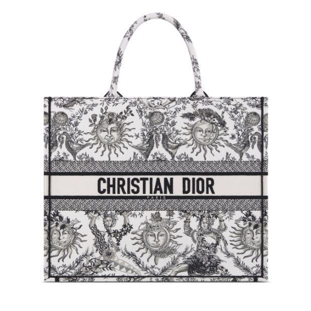 Christian Dior Large Dior Book Tote Bag White And Black For Women M1286ZECQ_M911 – 42 Cm/ 16.5 Inches
