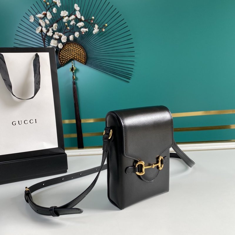 Gucci Horsebit 1955 Mini Black Bag 17cm