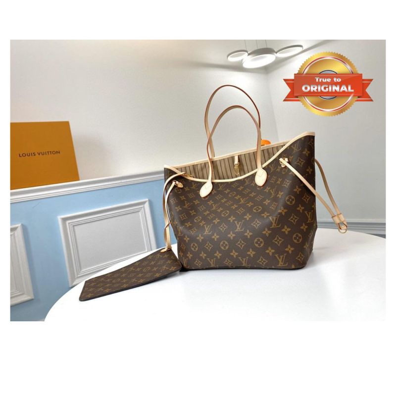[True-to-ORIGINAL] Louis Vuitton Neverfull MM Tote Bag Monogram Canvas Brown For Women 12.6in/32cm LV M40995