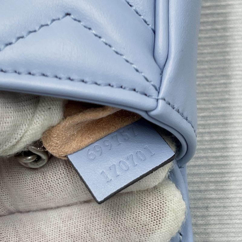 Gucci Marmont Super Mini Bag Blue For Women, Women’s Bags 6.2in/17cm GG