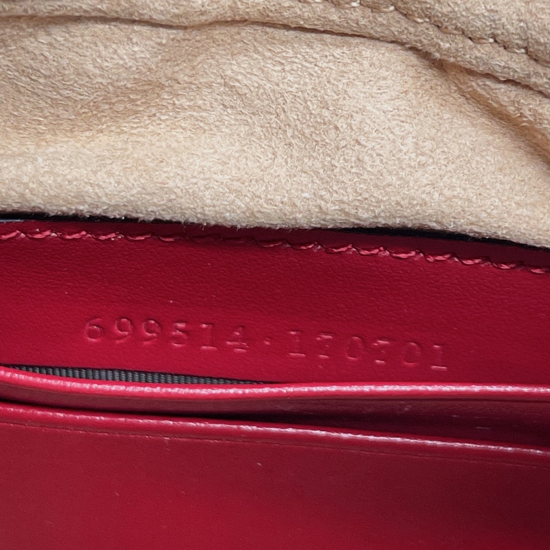 Gucci Marmont Half Moon Shaped Mini Bag Red For Women, Women’s Bags 8.5in/22cm GG