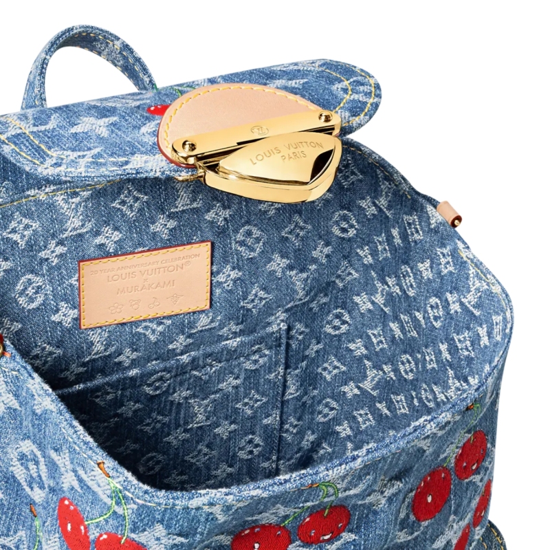 [True-to-ORIGINAL] Louis Vuitton LV x TM Venice NM Monogram Cherry Denim For Women 9.4in/24cm M13679