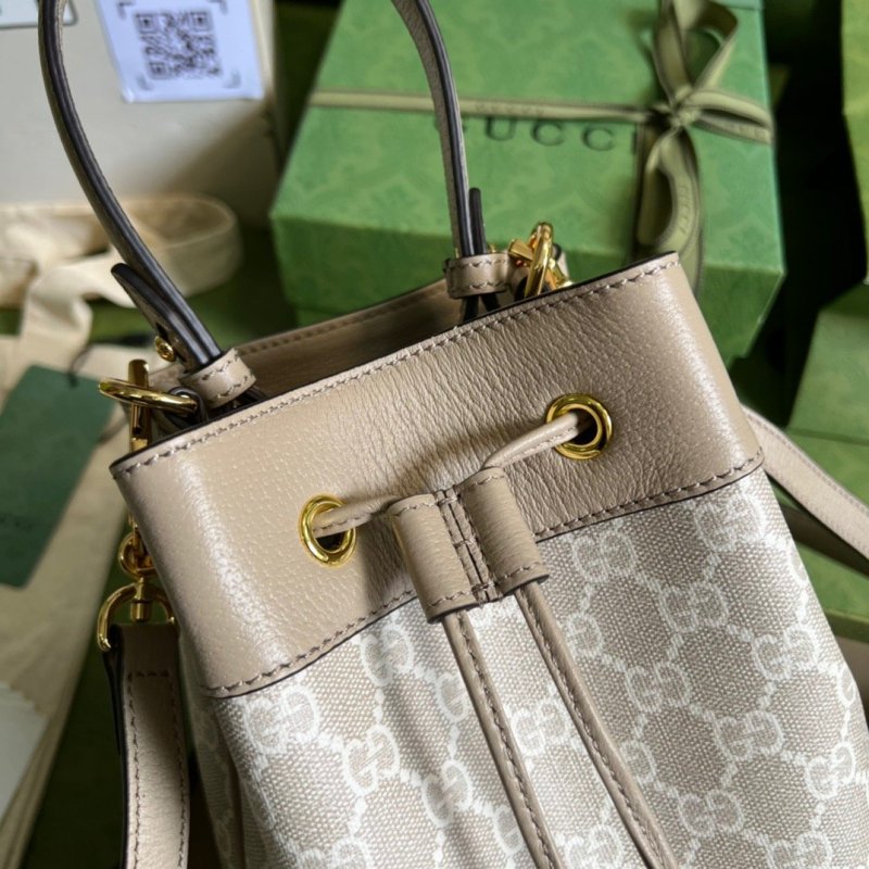 Gucci Ophidia Small GG Bucket Bag White For Women, Women’s Bags 10in/25cm GG ‎