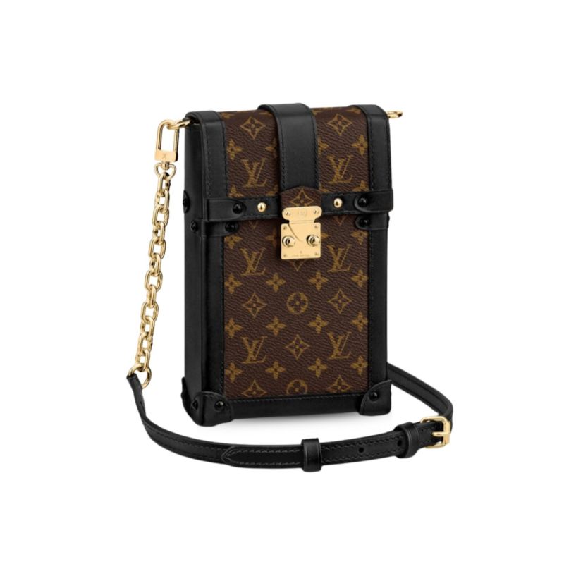 Louis Vuitton Pochette Trunk Verticale Black For Women 6.9in/17.5cm M63913