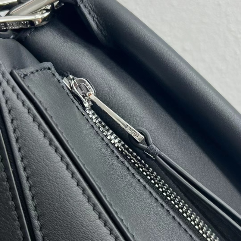 Loewe Small Puzzle Bag Black For Women 9.4in / 24cm 322.30.S21