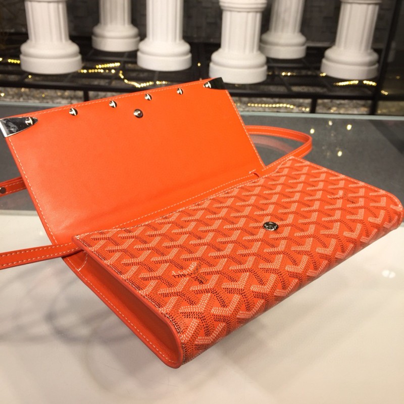 Goyard Monte Carlo PM Clutch Green/Light Blue/Orange For Women‎ 9.8in/25cm