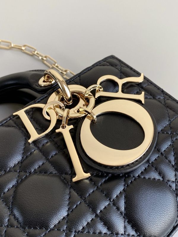 Dior Christian Dior Small Lady D-Joy Bag Black For Women 9in/22cm
