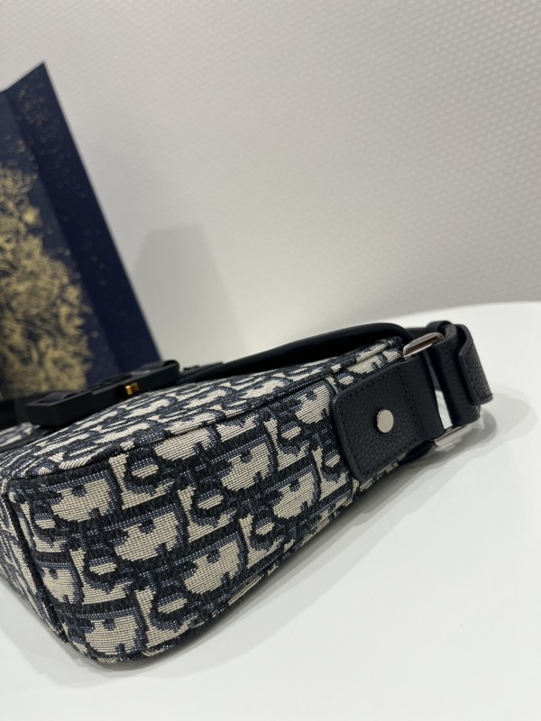 Dior Mini Saddle Bag With Strap Black For Women 9in/23cm 1ADPO049YKS_H27E
