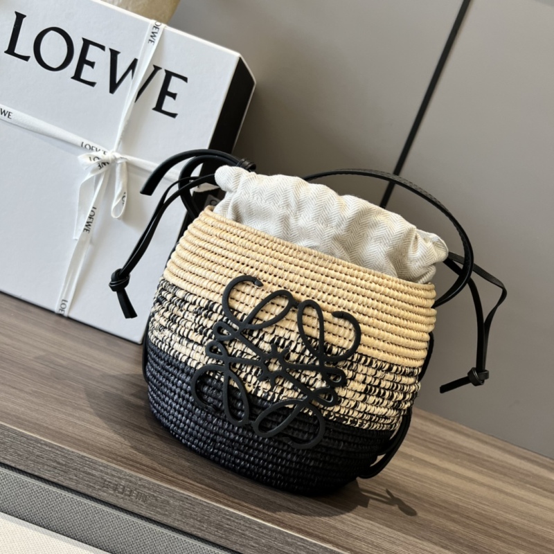 Loewe Beehive Basket Bag Beige/Black For Women 7.9in / 20cm