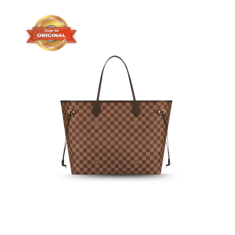 [True-to-ORIGINAL] Louis Vuitton Neverfull MM Tote Bag Brown For Women‎ 12.5in/32cm LV