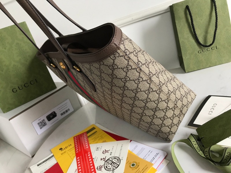 Exclusive Set Gucci: Ophidia Medium Tote Bag + Ophidia Card Case Wallet Supreme Canvas