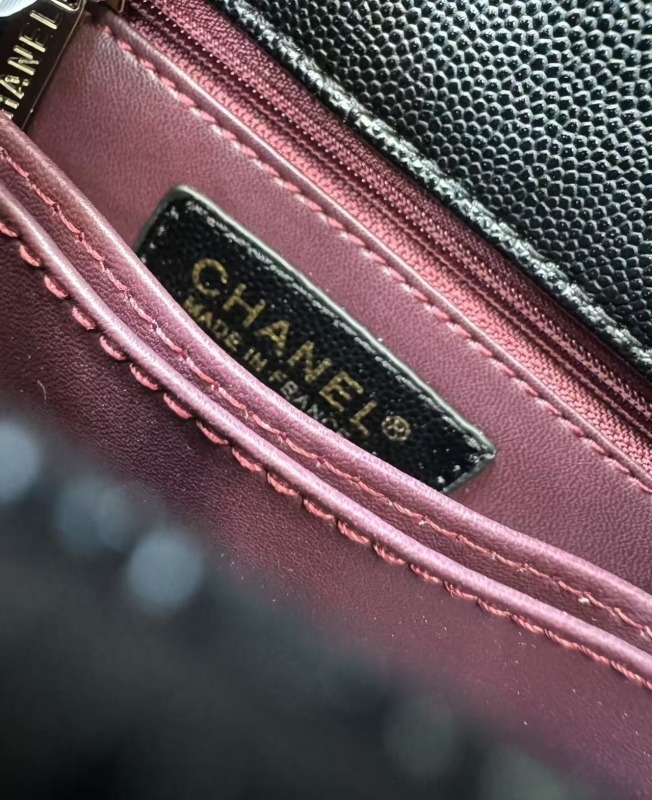 Chanel Classic Mini Flapbag Top Handle Black For Women 7.5in/19cm