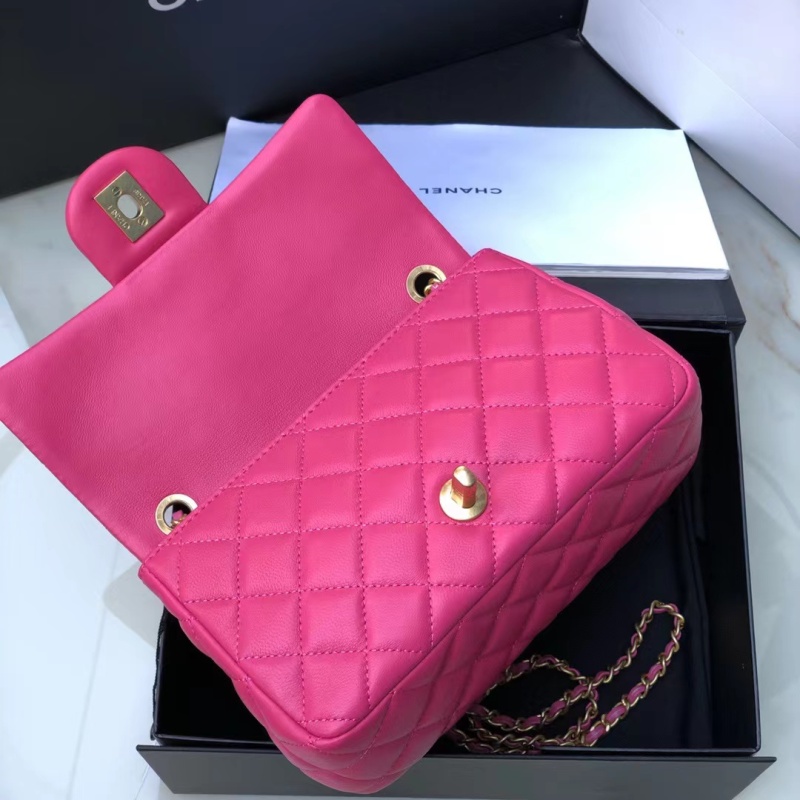 Chanel Flap Bag With CC Ball On Strap Pink For Women, Women’s Handbags, Shoulder And Crossbody Bags 7.8in/20cm AS1787