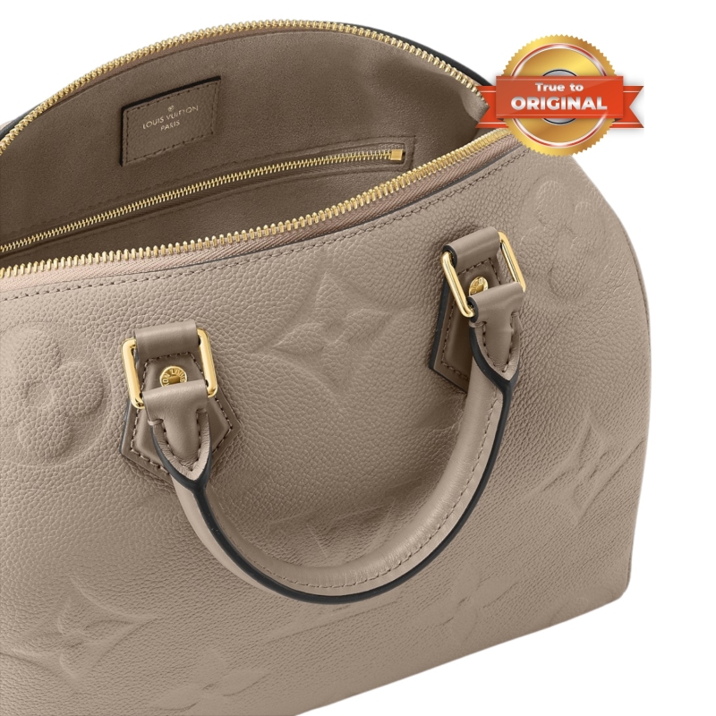 [True-to-ORIGINAL] Louis Vuitton Speedy Bandoulière 25 Monogram Empreinte Tourterelle For Women 25cm/9.8in M59273