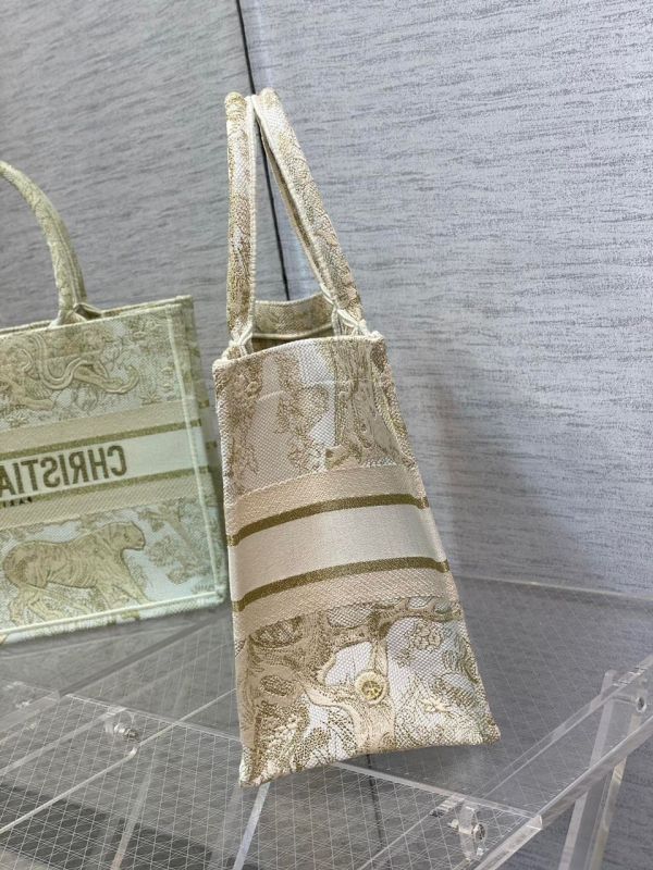 Christian Dior Medium Dior Book Tote Gold-Tone Toile de Jouy Embroidery, Gold, For Women Women’s Handbags, 36cm CD M1296ZTQO_M01E