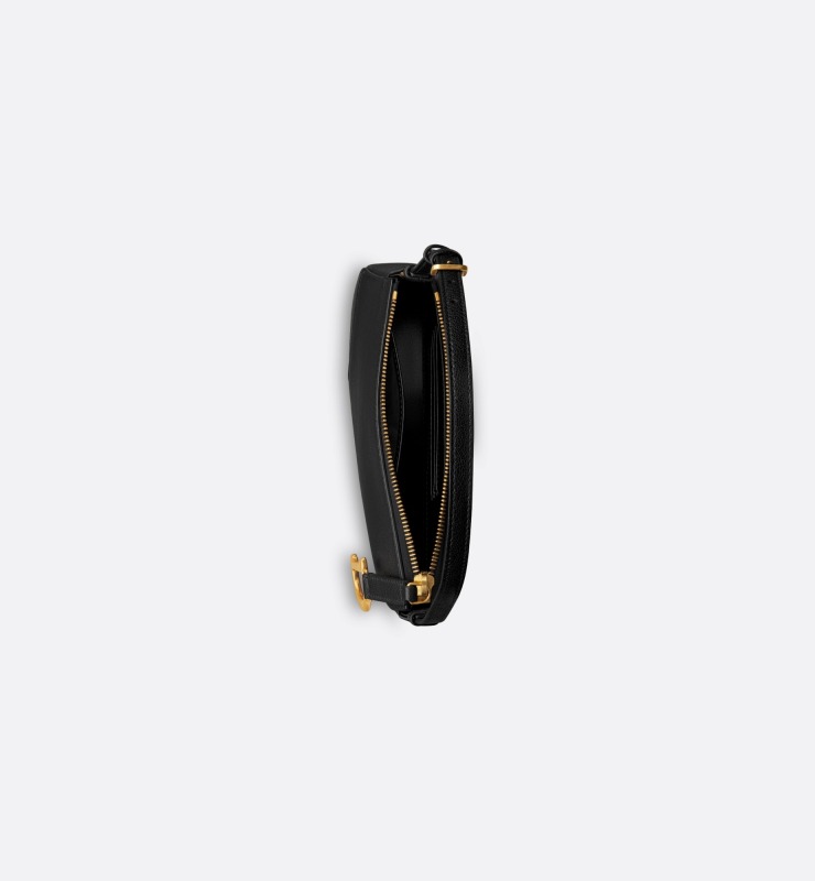 Christian Dior Saddle Rodeo Pouch Black For Women S5909CCEH_M900 – 20 Cm/ 8 Inches