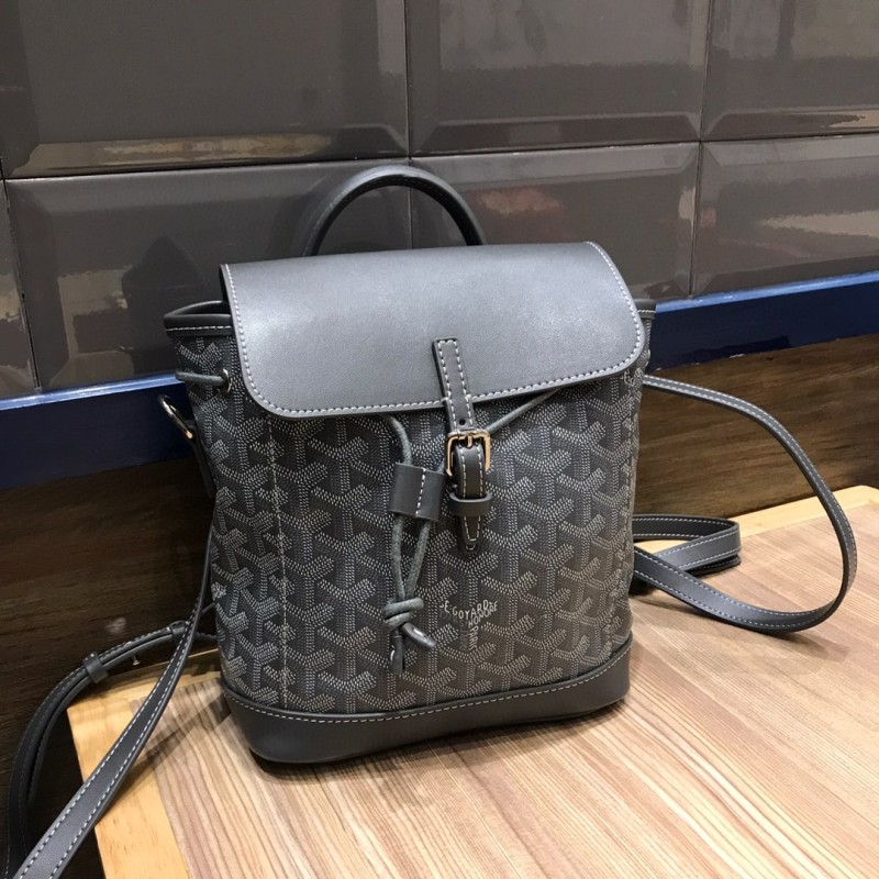 Goyard Alpin Mini Backpack Green/Navy Blue/Grey For Women‎ 9.1in/23cm ALPIN2MINTY33CL33P