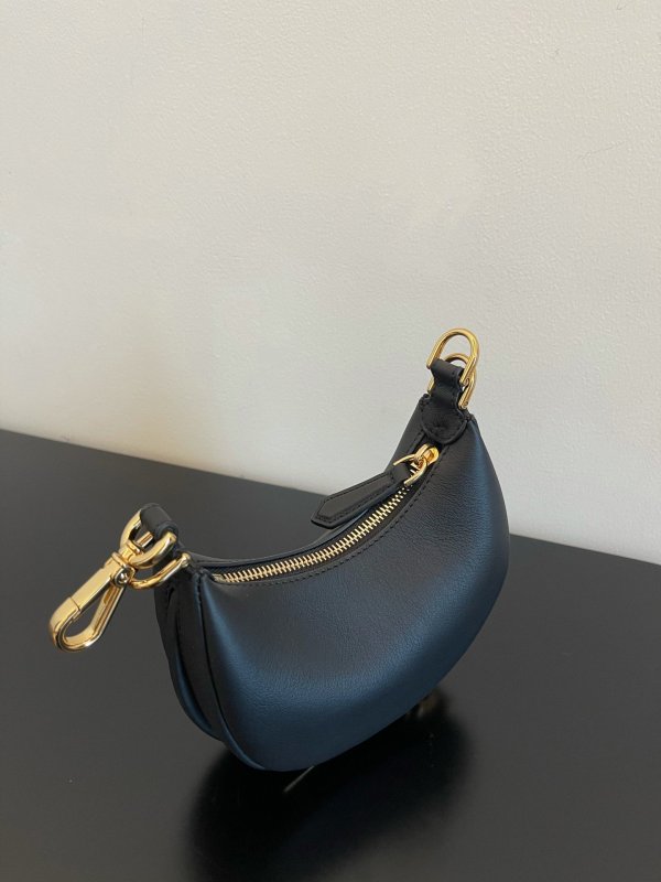 Fendi Nano Fendigraphy Black For Women, Women’s HandBags 6.7in/17cm FF 8BR798A5DYF1HEJ