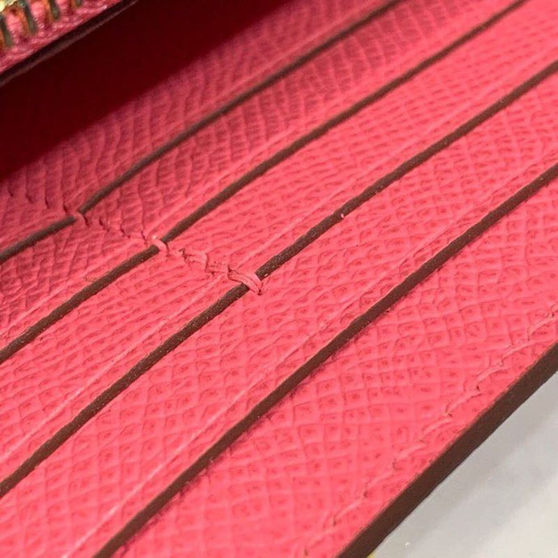Hermes Kelly Wallet To Go Woc Pink With Gold Toned Hardware Bag For Women 8.2in/21cm