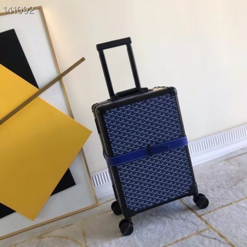 Goyard Bourget PM Trolley Case Navy Blue For Women‎ 19.7in/50cm
