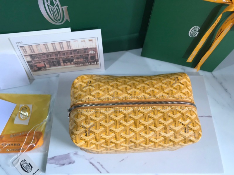Goyard Bowling 25 Toiletry Bag Green/Yellow For Women‎ 9.4in/24cm BOWLIN025TY01CL03P