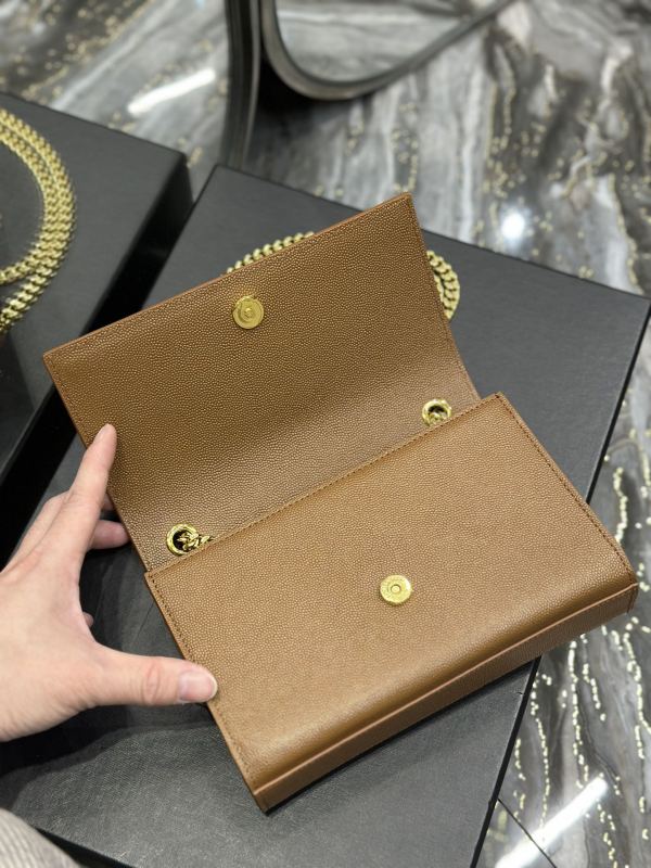 Saint Laurent Kate Small Chain Bag Brown For Women‎ 7.8in/20cm