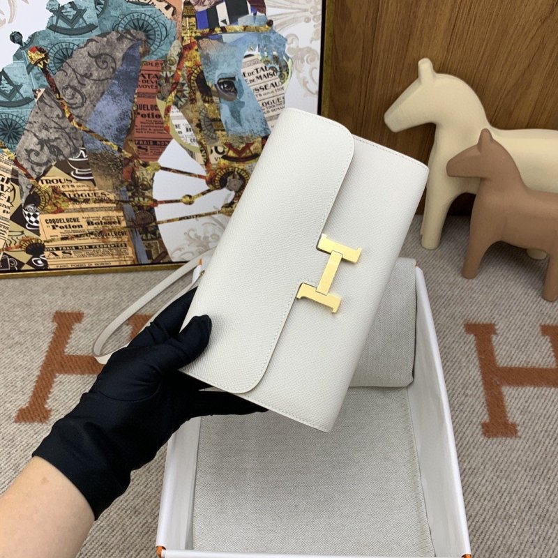 Hermes Constance Long Togo Wallet White, Gold Toned Hardware Bag For Women, Women’s Handbags, Shoulder Bags 8.1in/21cm