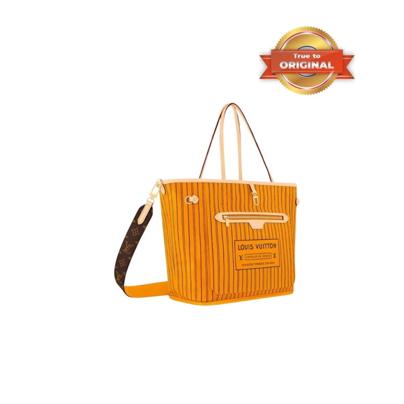 [True-to-ORIGINAL] Louis Vuitton Neverfull Bandoulière Inside Out MM Jaune For Women 31cm/12.2in M11947