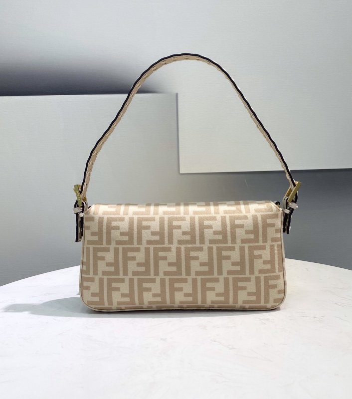 Fendi Baguette 1997 Wool Bag Beige For Women, Women’s Handbags, Shoulder Bags 10.6in/27cm FF 8BR792
