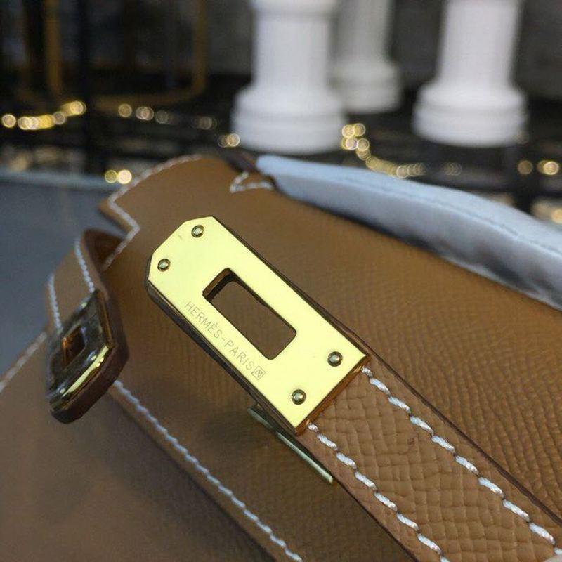 Hermes Mini Kelly KP Pochette Gold For Women 8.7in/22cm