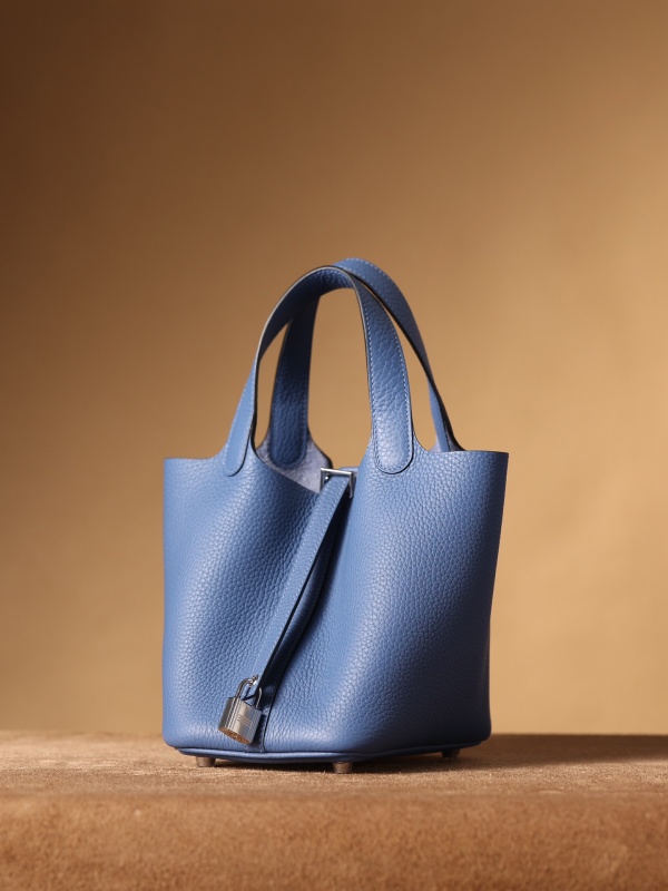 Hermes Picotin Lock 18 Blue Bag For Women, Women’s Handbags 7.1in/18cm