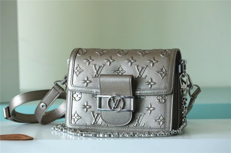 Louis Vuitton Mini Dauphine Silver For Women‎ 7.9in/20cm