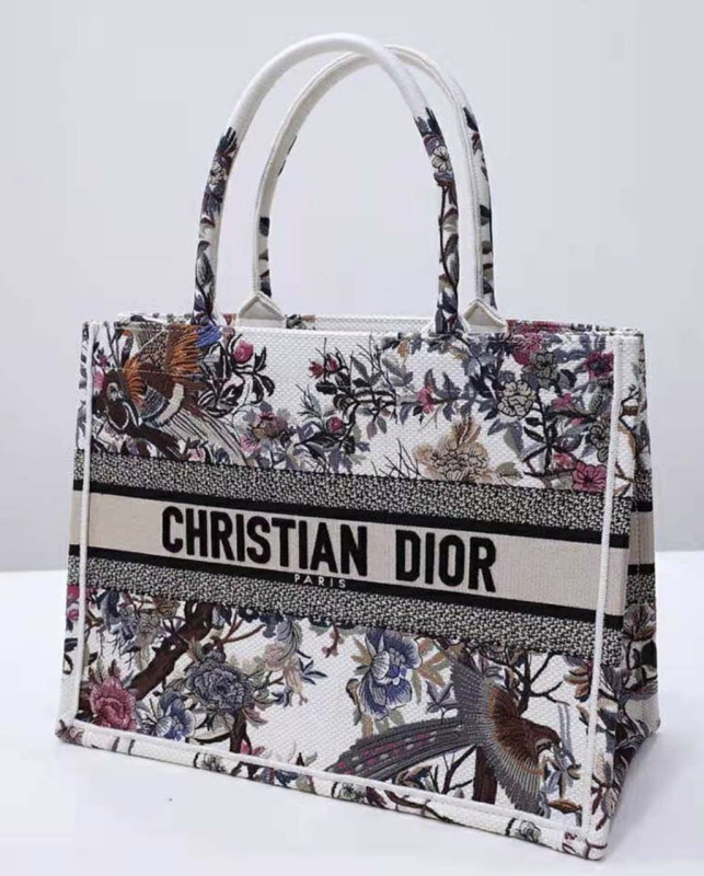 Christian Dior Large Dior Book Tote Latte Multicolor Bag For Women M1286ZRWD_M941- 16.5 Inches/ 42 Cm