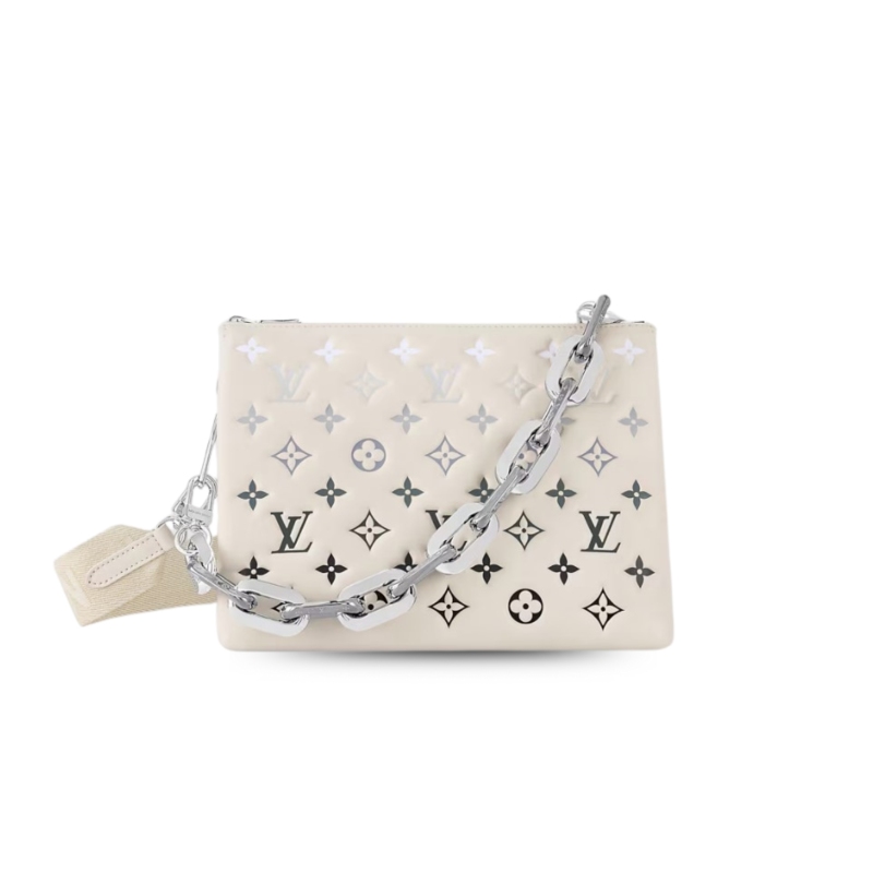 Louis Vuitton Coussin PM Handbag Cream/Gray For Women 10.2in/26cm M11986