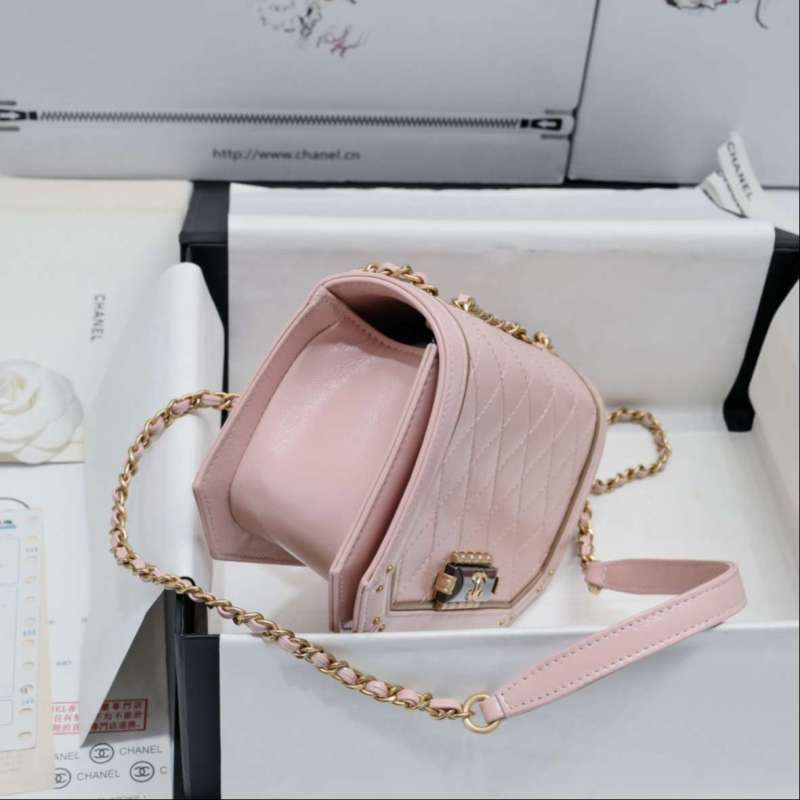 Chanel Sheep Crossbody Bag Pink For Women 21cm / 8.3in