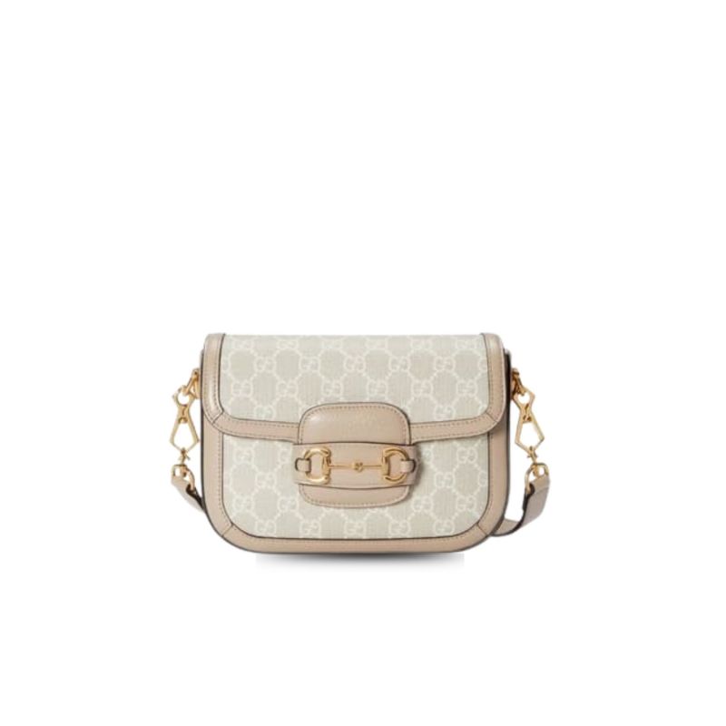 Gucci Horsebit 1955 GG Mini Bag Beige For Women, Women’s Bags 8.1in/21cm GG ‎‎658574 UULAG 9682