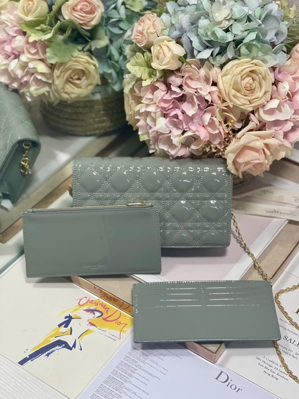 Christian Dior Lady Dior Pouch Gray, For Women, Women’s Handbags 8.5in/21.5cm CD S0204OVRB_M41G