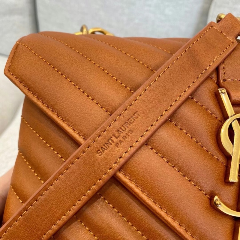 [True-to-ORIGINAL] Saint Laurent College Medium Chain Bag Brown For Women‎ 9.4in/24cm 6002791U8077715