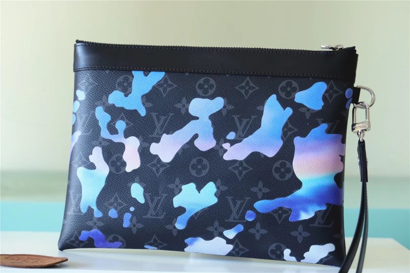 Louis Vuitton Pochette To Go Monogram Eclipse Canvas Black For Men 11.8in/30cm M81848