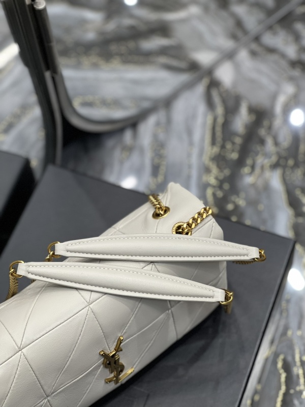 [True-to-ORIGINAL] Saint Laurent Jamie Medium Chain Bag White For Women 9.8in/25cm